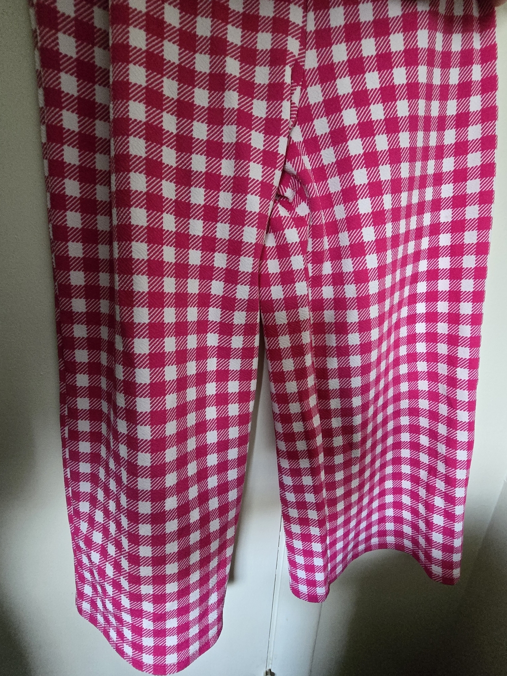 💖=3/$20 Lily Bleu Pink and White Gingham Romper - Picture 3 of 7